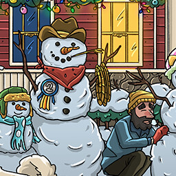 Icon for Completed Snowman Competition level.