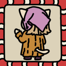 Icon for The cat with a kerchief on her head