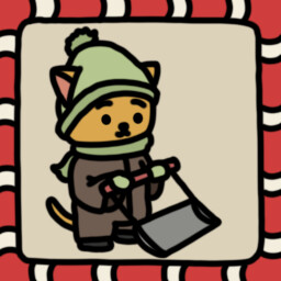 Icon for The cat shoveling snow