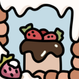 Icon for House with a strawberry cake