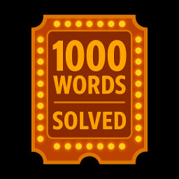 Icon for Reach 1000 words solved total