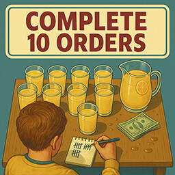 Double Digits achievement icon for I Sell Lemonade: Prologue