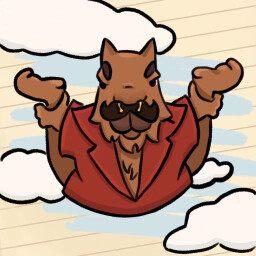 Is it a bird ? Is it a plane ? No it's a flying capybara achievement icon for WOBBLY HEIST