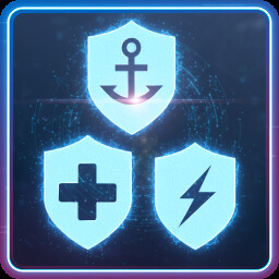 Unstoppable Blue achievement icon for RxB - Cyber security management game