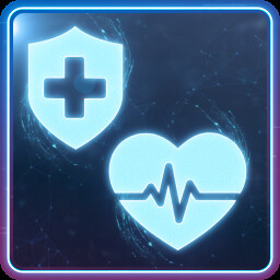 Health Unstoppable achievement icon for RxB - Cyber security management game