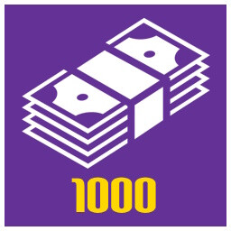 1000 Boobucks achievement icon for A game about sucking (up ghosts with a Vacuum)