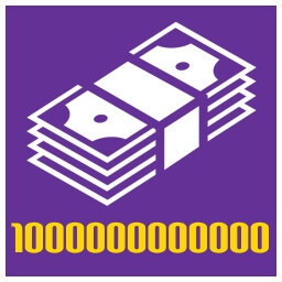 1000000000000 Boobucks achievement icon for A game about sucking (up ghosts with a Vacuum)