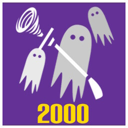 2000 Ghosts sucked (into a vacuum) achievement icon for A game about sucking (up ghosts with a Vacuum)