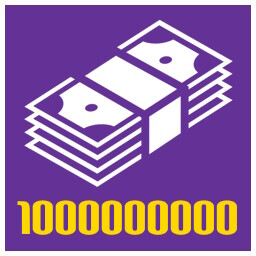 1000000000 Boobucks achievement icon for A game about sucking (up ghosts with a Vacuum)