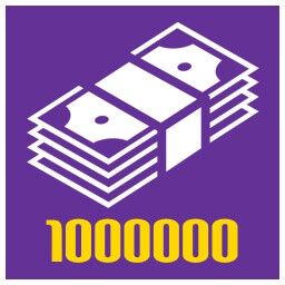 1000000 Boobucks achievement icon for A game about sucking (up ghosts with a Vacuum)