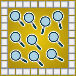 Used a magnifying glass 10 times achievement icon for SherloCAT Nonogram Bahia