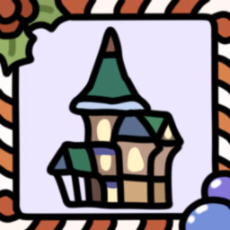 Icon for House-tower with an emerald roof