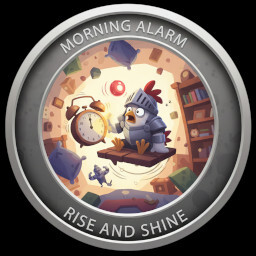 Morning Alarm achievement icon for KOOO TO JUMP!
