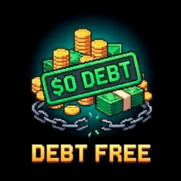 Debt Free achievement icon for Streaming Race