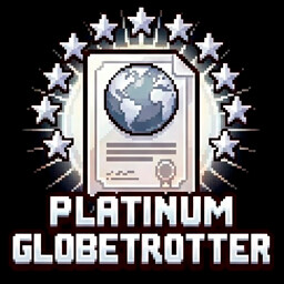 Platinum Globetrotter achievement icon for Streaming Race
