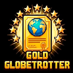Gold Globetrotter achievement icon for Streaming Race