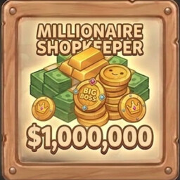 Millionaire Shopkeeper achievement icon for Supermarket Simulator: Idle Tycoon Clicker
