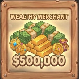 Wealthy Merchant achievement icon for Supermarket Simulator: Idle Tycoon Clicker