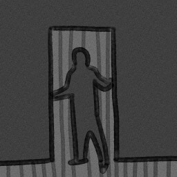 The door is open. achievement icon for Love the Guard, Be the King - A Visual Novel