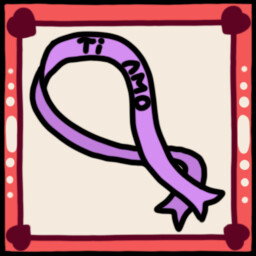 Icon for Ribbon with the inscription “Ti amo”