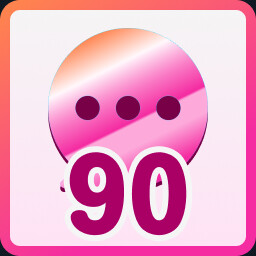 Icon for トークで累計90回返信をもらった