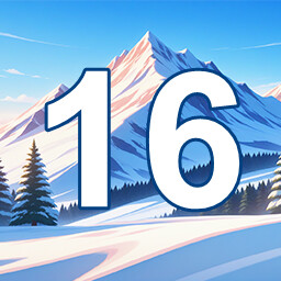 Icon for 16 level completed