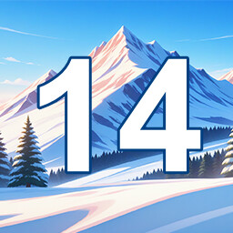 Icon for 14 level completed