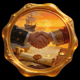 Mutual Prosperity achievement icon for Aye! My Liege