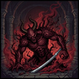 Demon Hunter achievement icon for Backpack Dungeon