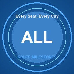 Every Seat, Every City achievement icon for SkyChart: Airline Executive