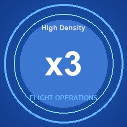 High Density achievement icon for SkyChart: Airline Executive