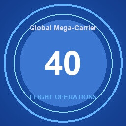 Global Mega-Carrier achievement icon for SkyChart: Airline Executive