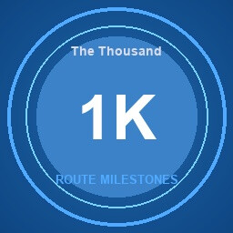 The Thousand achievement icon for SkyChart: Airline Executive
