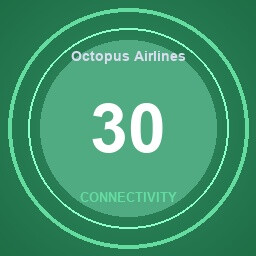 Octopus Airlines achievement icon for SkyChart: Airline Executive