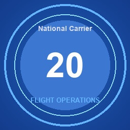 National Carrier achievement icon for SkyChart: Airline Executive