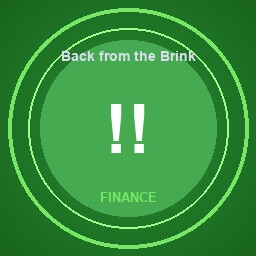 Back from the Brink achievement icon for SkyChart: Airline Executive