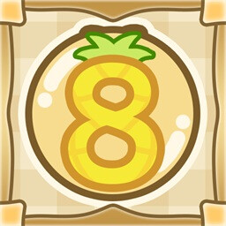 Crazy Eights achievement icon for Suika Game