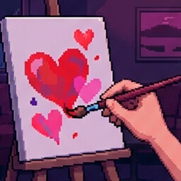 An artist who paints love