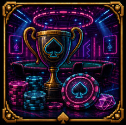 Neon Champion achievement icon for Tilting - A Noir Poker Career