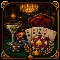 Lounge Lizard achievement icon for Tilting - A Noir Poker Career