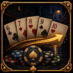 Straight achievement icon for Tilting - A Noir Poker Career