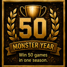 Monster Year achievement icon for Road to Omaha: College Baseball Dynasty