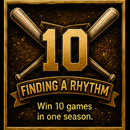 Finding A Rhythm achievement icon for Road to Omaha: College Baseball Dynasty