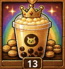 Overflow: Toppings achievement icon for Daily Brew Idle: Milk Tea Tycoon