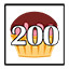 You collected 200 cupcakes for your love.
