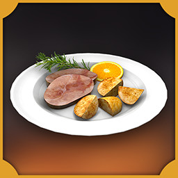 Icon for Roasted christmas ham with garlic potatoes