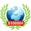Icon for Win in online game finishing with $10 000+
