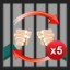 Went to jail 5 times per game