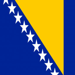 National flag of  Bosnia and Herzegovina