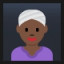 Woman Wearing Turban - Dark Skin Tone